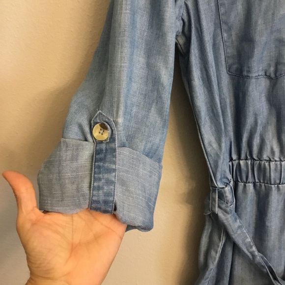 New York & Company Chambray Utility Romper Size L NWOT - Picture 7 of 16